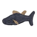 Petpurifiers Durable Fish Plush Kitty Catnip Cat Toy; Black - Small PE480406